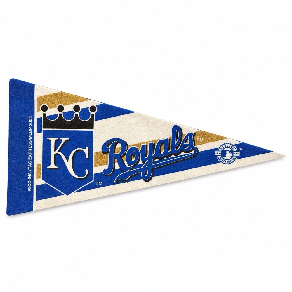 Kansas City Royals Mini Pennant 4"x9" MLB Baseball Felt Flag- Used
